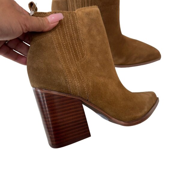 Marc Fisher Women Matter Suede Leather Pointed Toe Ankle Boots SZ 8.5M-Pull On - Picture 3 of 13